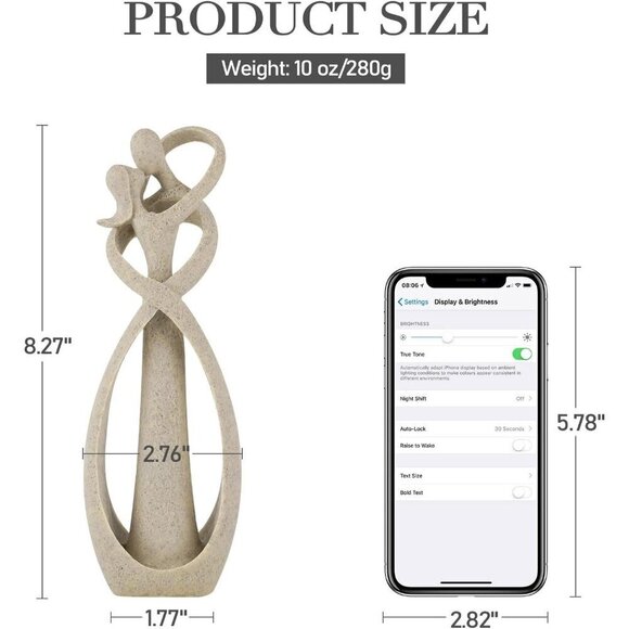 Kissing Lovers Statue Abstract Sculpture Resin Statues for Home Décor - Picture 6 of 10